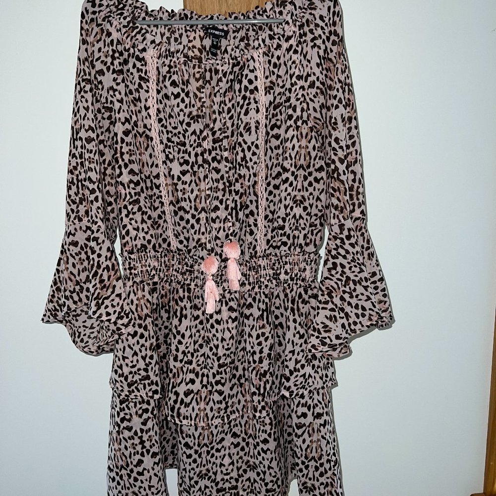 Express cheetah print dress Sz M